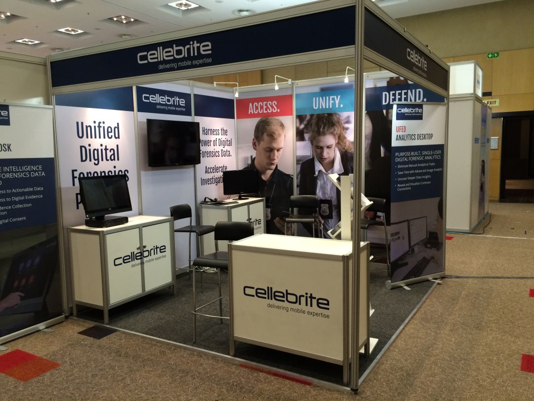 Cellbrite shell scheme booth